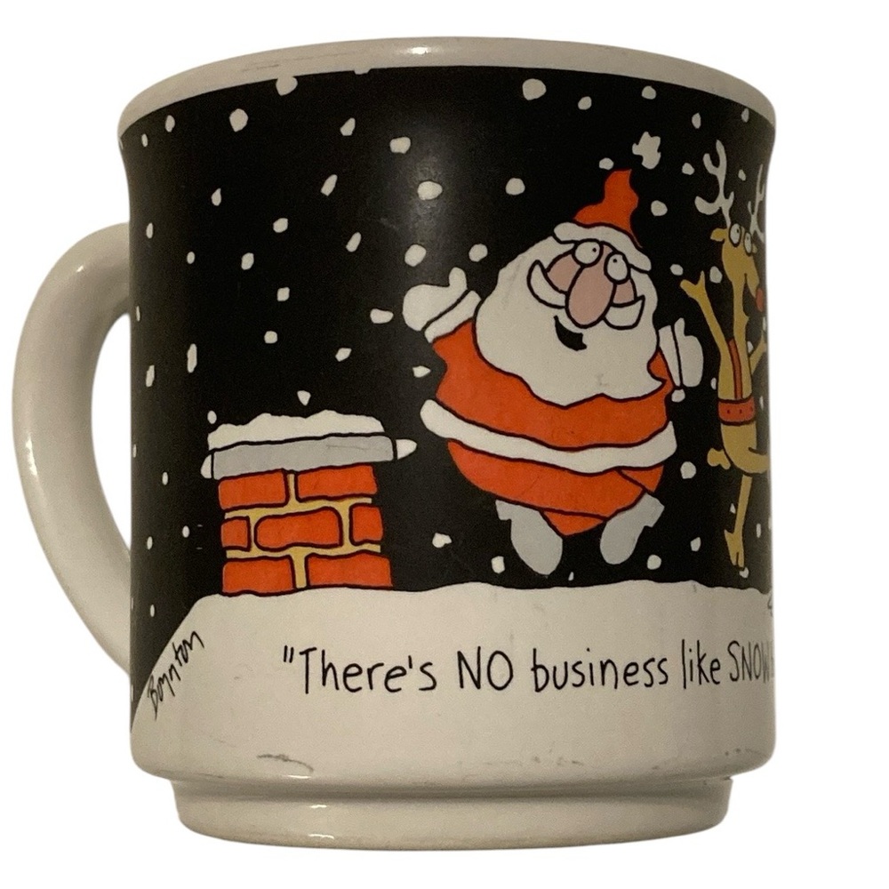 Vintage Sandra Boynton Christmas Mug There’s no business like SNOW business